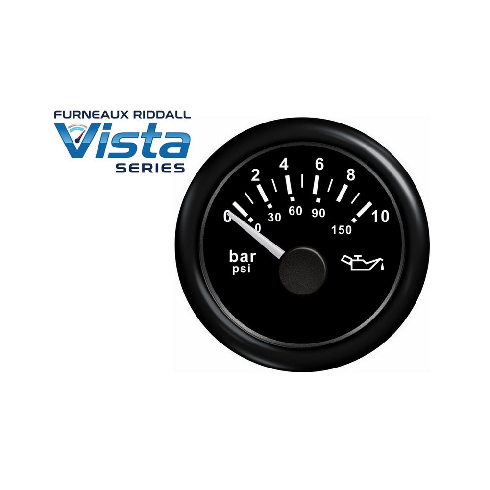 Furneaux Riddall Vista Series Engine Oil Pressure Gauge 10 Bar (150 PSI)