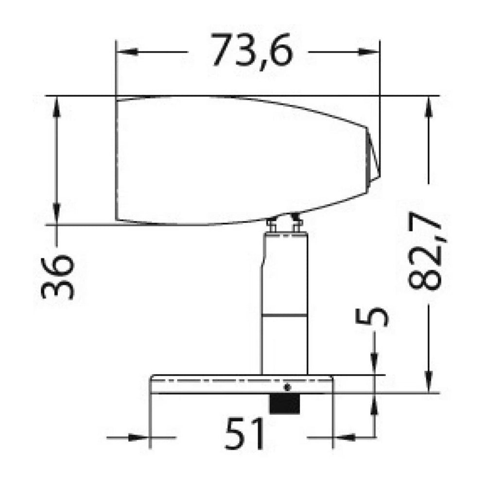 Chrome Plated Brass LED Reading Light 10-30V