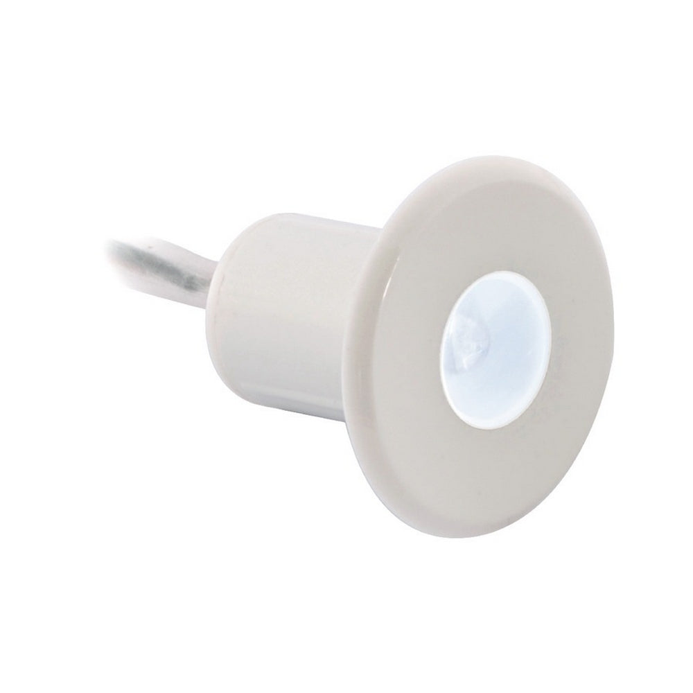 Warm White Mini LED Courtesy Spot Light with White Bezel 12V