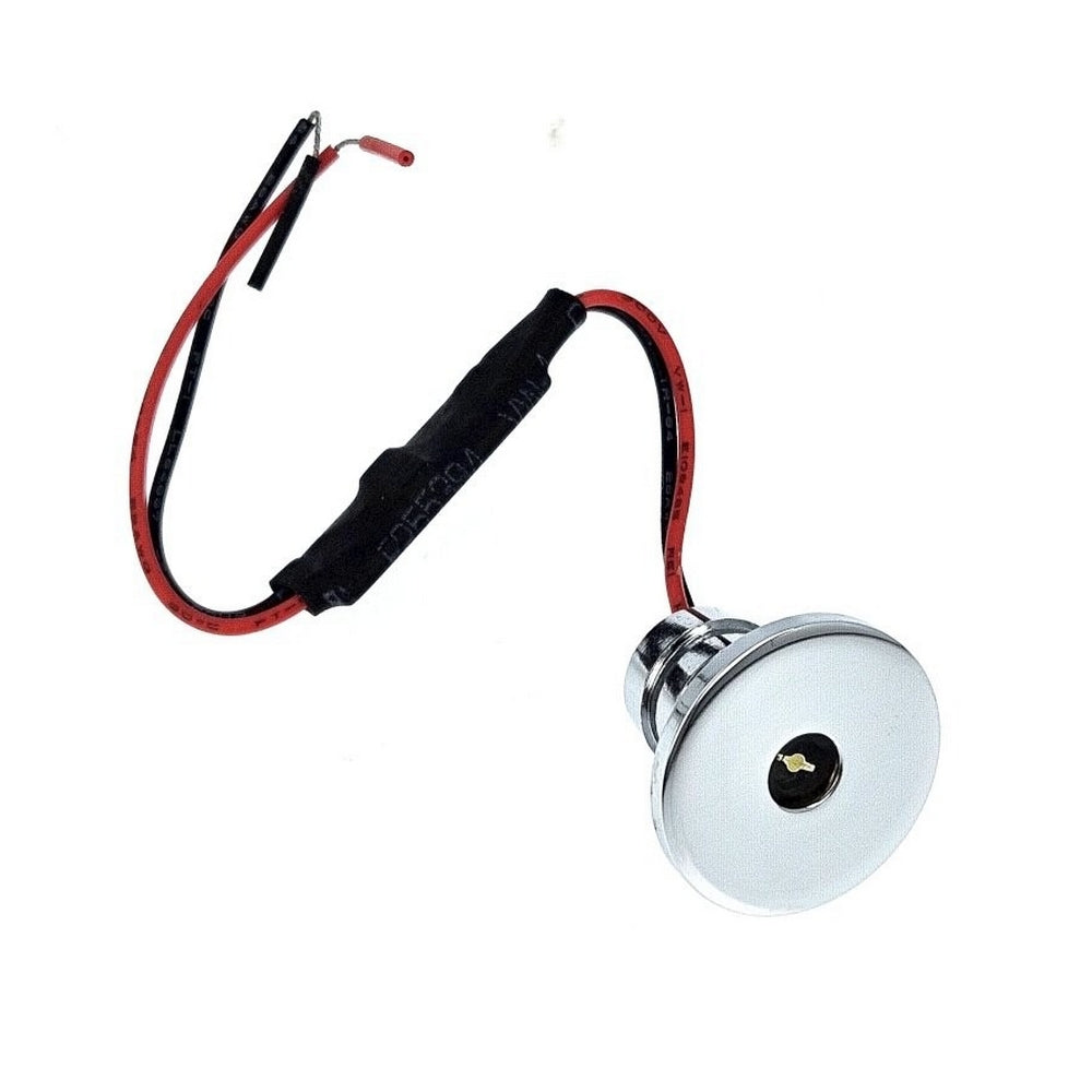 Apus Series Blue Mini LED Courtesy Light in Chromed Brass 12/24V