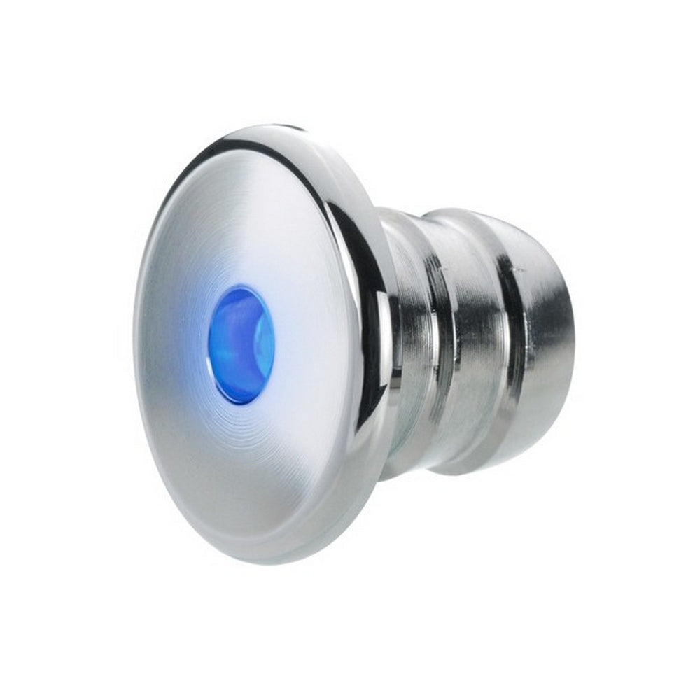 Apus Series Blue Mini LED Courtesy Light in Chromed Brass 12/24V