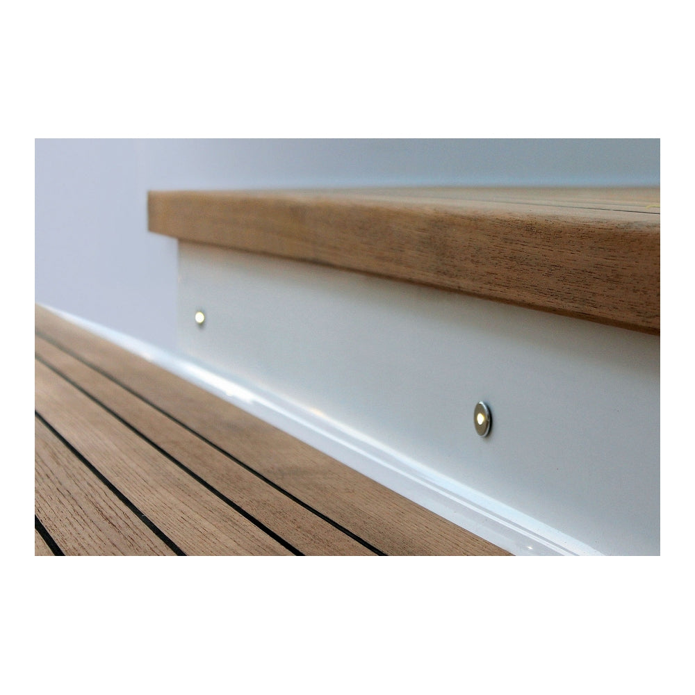 Apus Series Blue Mini LED Courtesy Light in Chromed Brass 12/24V