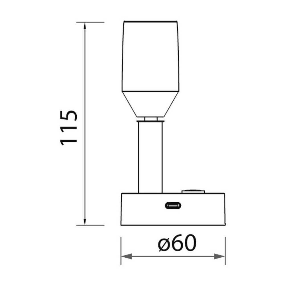 Touch LED Reading Light with USB-C Port - Black Finish
