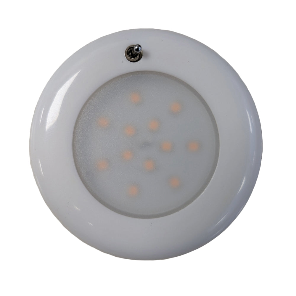 Recessed Mount LED Ceiling Light White Finish - Switched