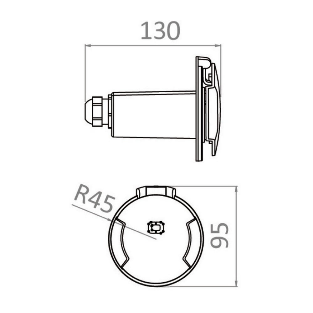 Cruiser Shore Power Stainless Steel Socket 16A