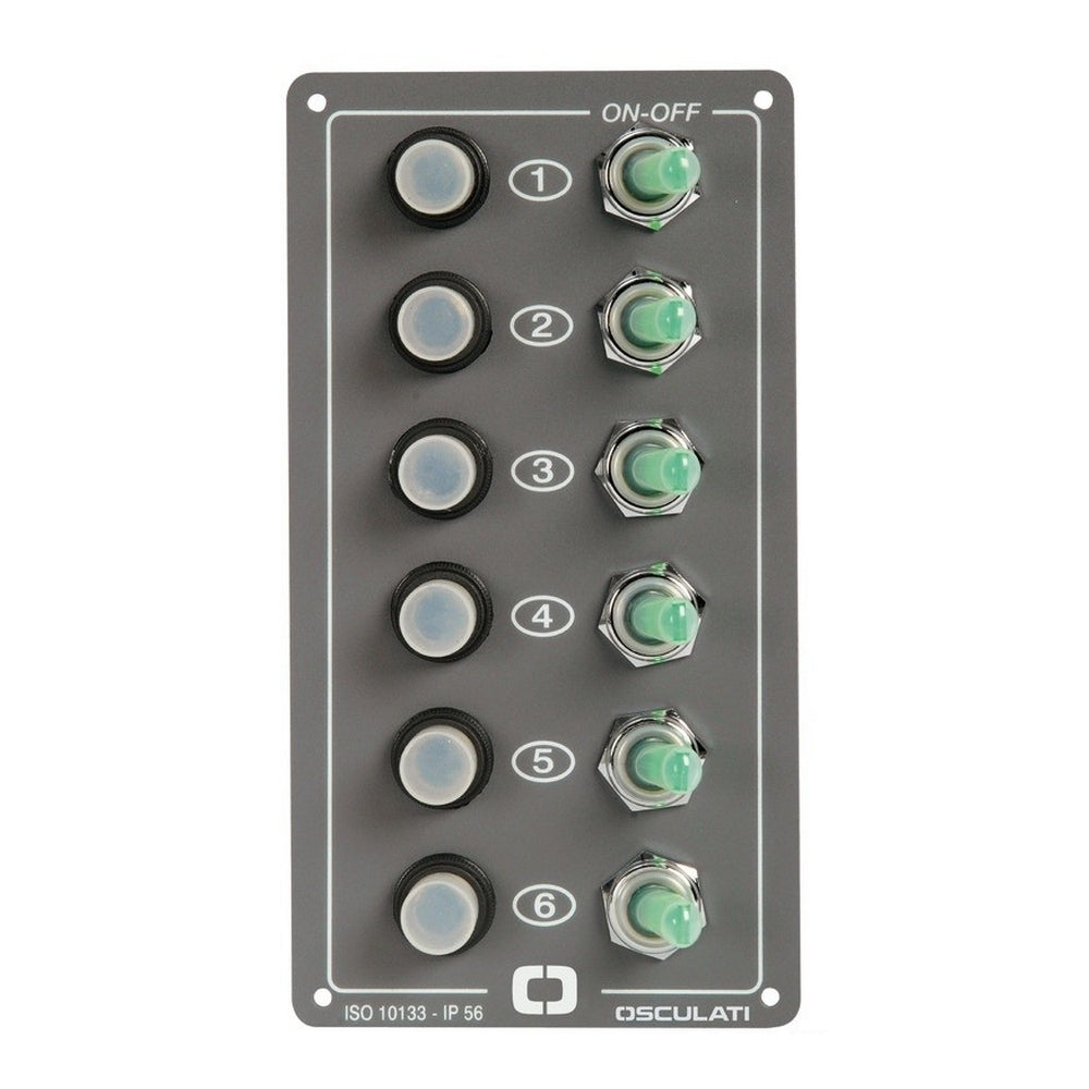 6 Way Switch Panel with Circuit Breakers 14.700.00 - Clearance