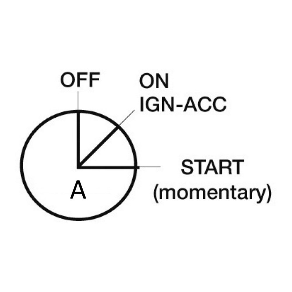 3 Position Petrol Ignition Switch - Long Shaft