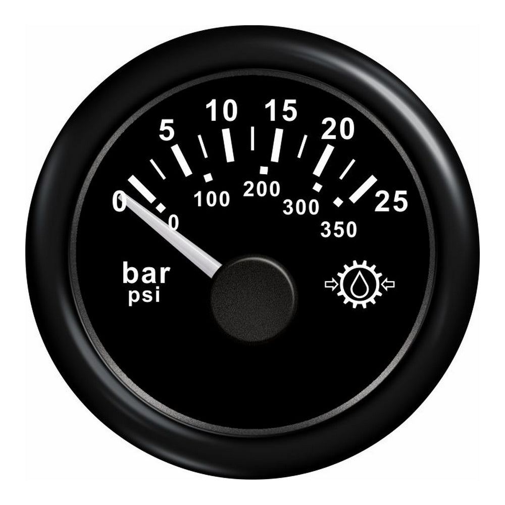 Furneaux Riddall Vista Series Transmission Oil Pressure Gauge 25 Bar (350 PSI)