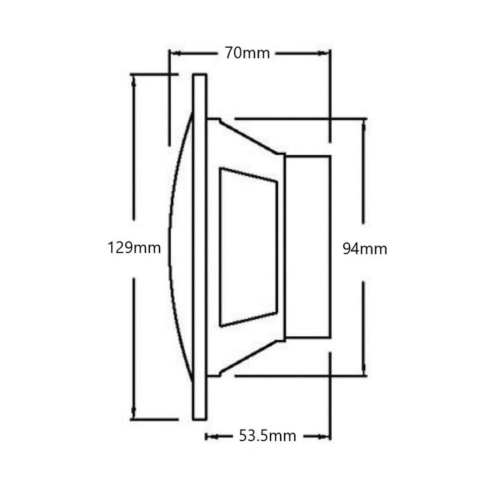 4&quot; Dual Cone Black Marine Speakers 30W (Pair)