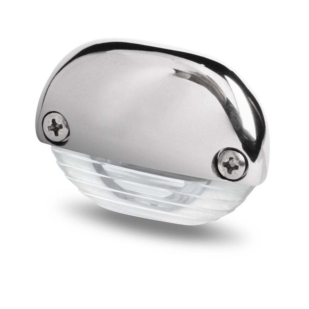 Hella Compact LED Easy Fit Step Light - Warm White - Stainless Steel Cap