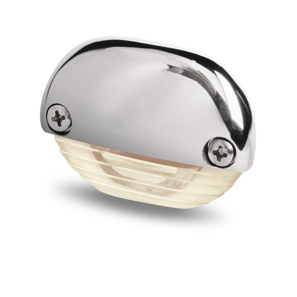 Hella Compact LED Easy Fit Step Light - Warm White - Stainless Steel Cap