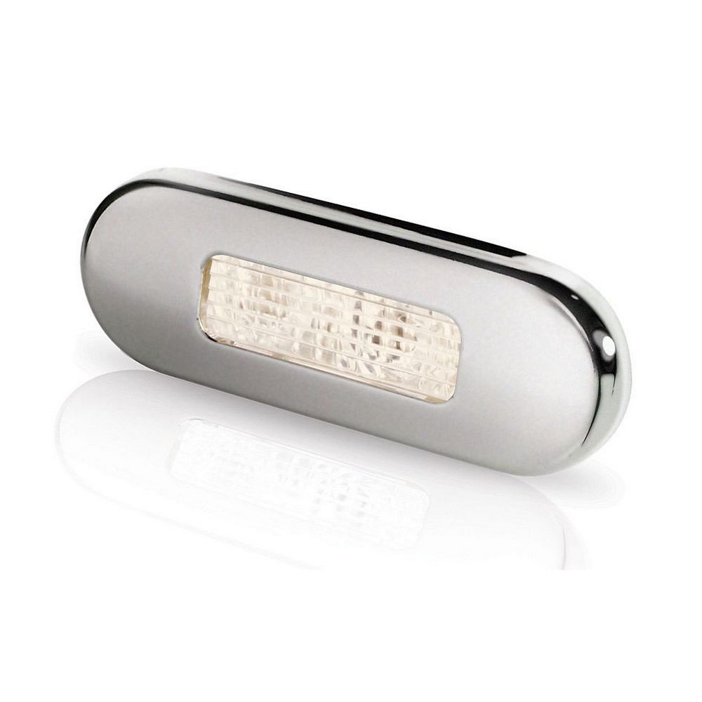 Hella Marine LED Oblong Step Light with Stainless Steel Rim - 12/24V