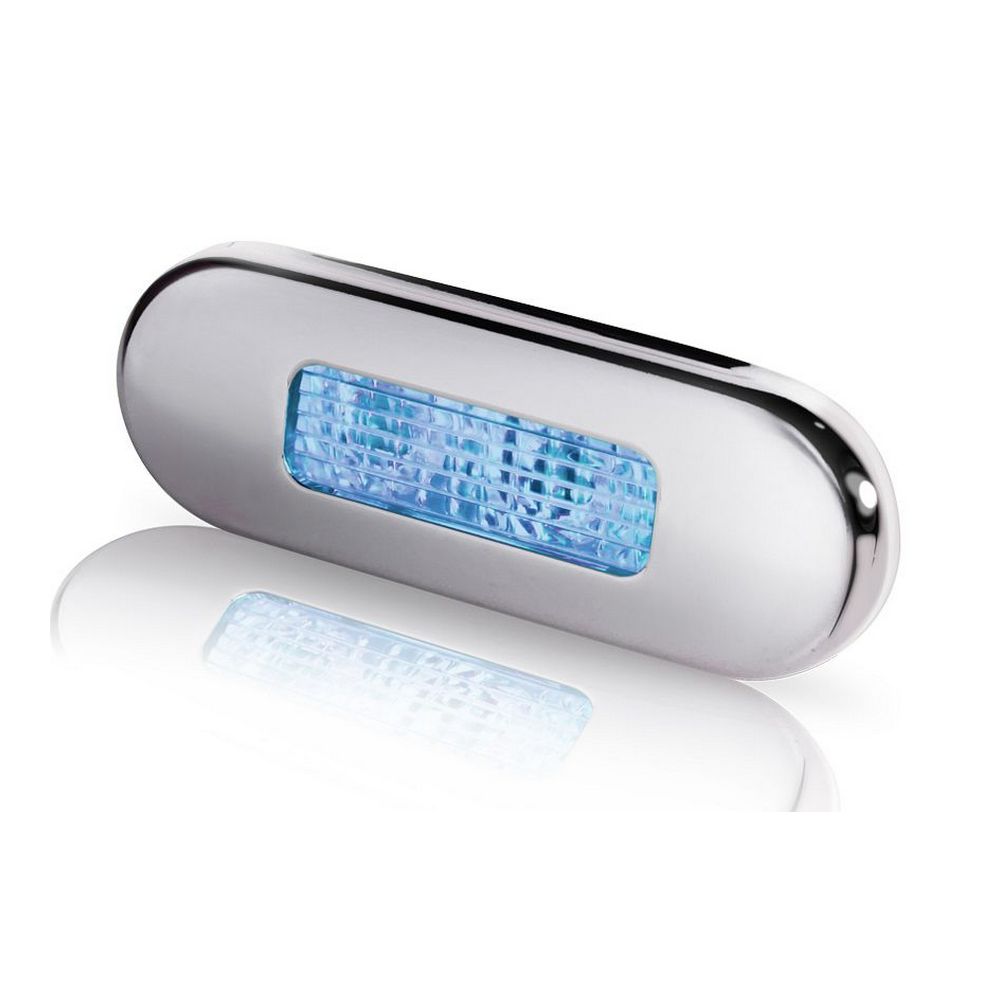 Hella Marine LED Oblong Step Light with Stainless Steel Rim - 12/24V