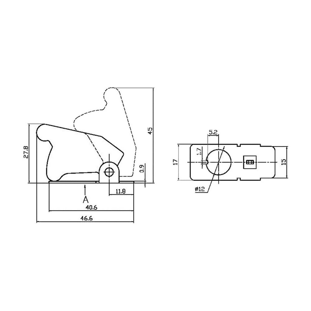 Red Flip-Up Toggle Switch Cover