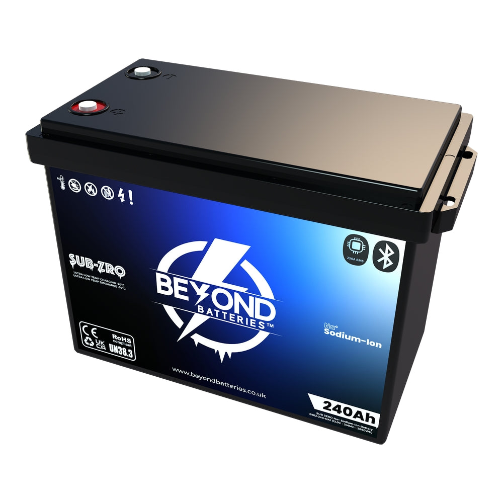 NA240 - Sodium-Ion 240Ah / 2,880Wh - 12V Low Temperature (-30°C) Battery with Bluetooth