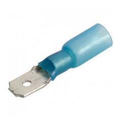 Blue Heat Shrink 6.3mm Male Spade Terminal
