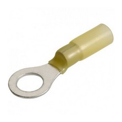 Yellow Heat Shrink 8mm Ring Terminal