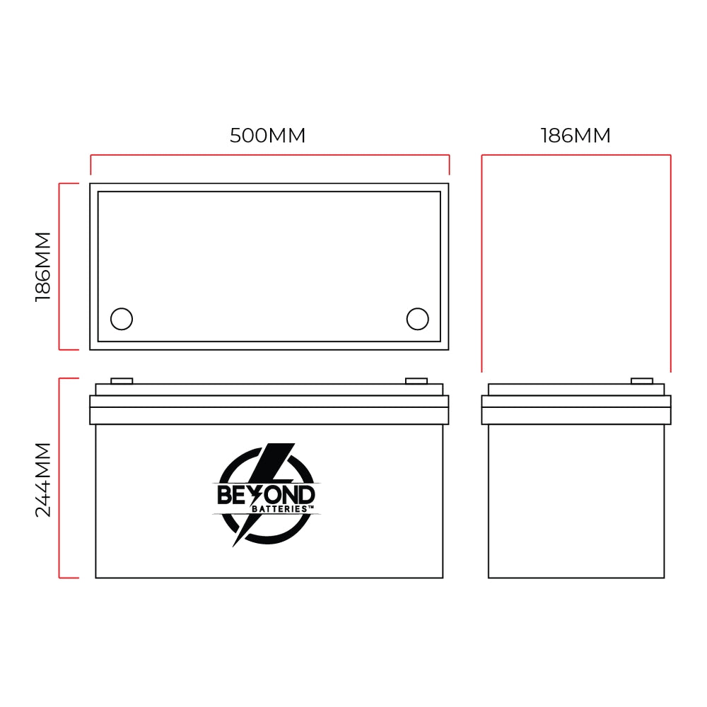 BASE200 - 200Ah / 2560Wh 12.8V Budget Friendly Lithium Battery with Bluetooth