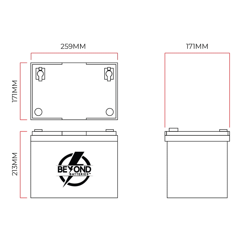 HD100 - 100Ah High Performance Lithium 12.8V Battery