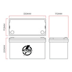 HD160 - 160Ah / 2048Wh 12.8V High Performance Lithium Battery with Heater Function & Bluetooth