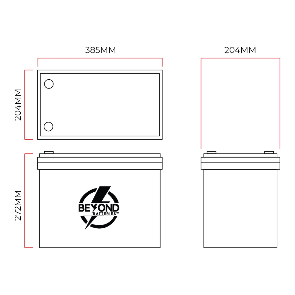 HD300 - 300Ah High Performance Lithium 12.8V Battery