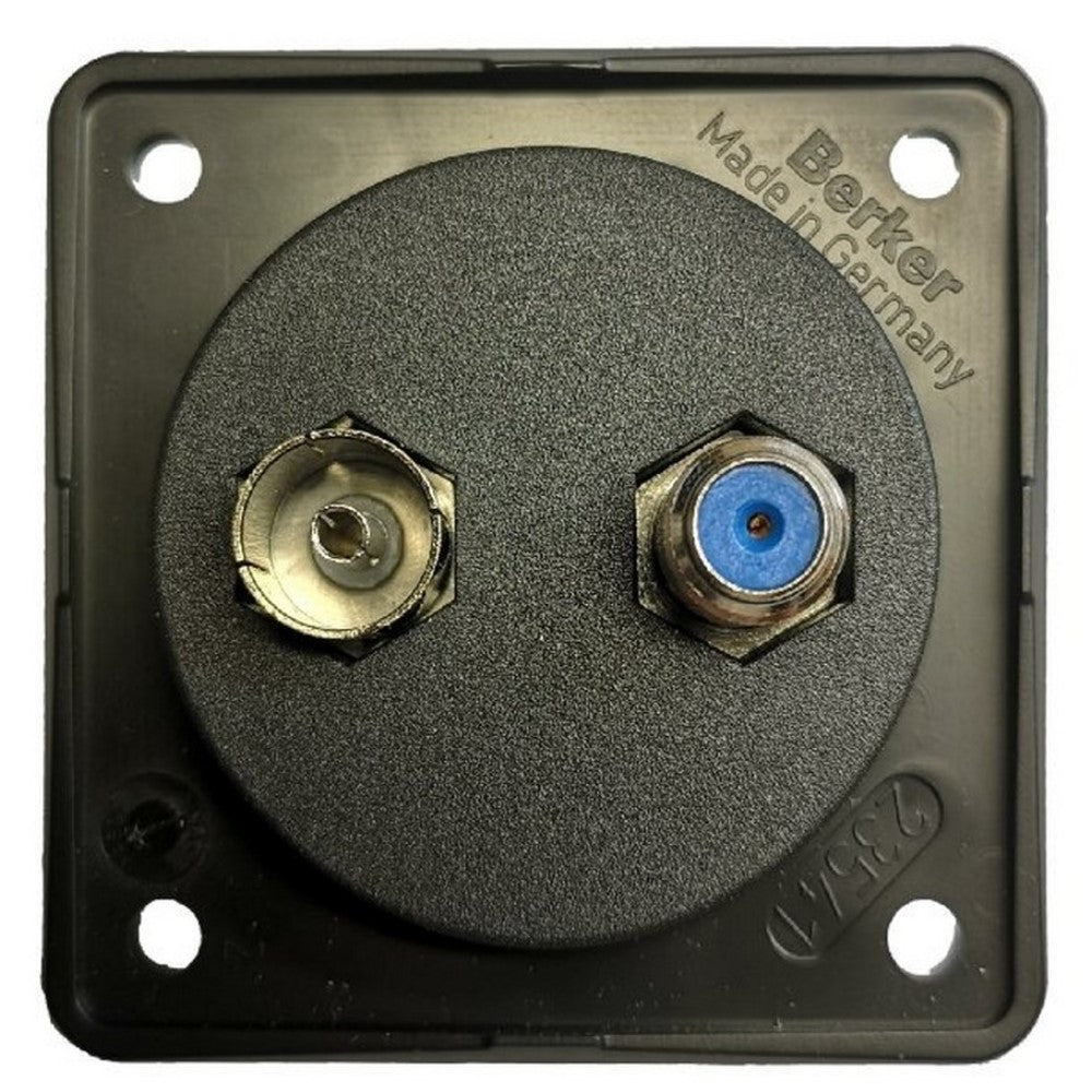 Berker TV/Sat Aerial Socket - Anthracite