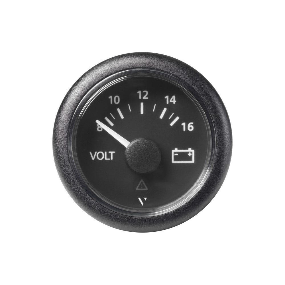 Veratron VDO Viewline Voltmeter 8-16V - 52mm - Black