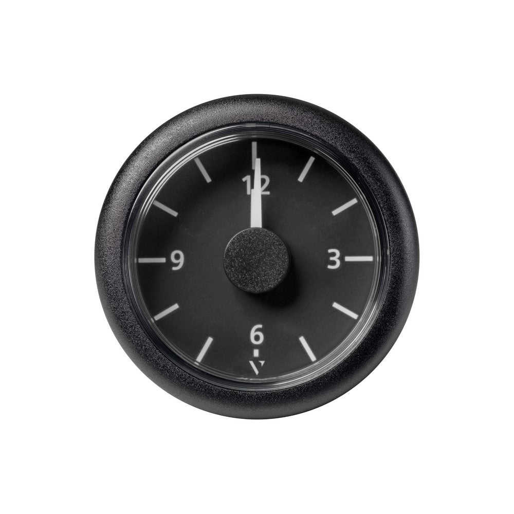 Veratron VDO Viewline Quartz Clock 12V 52mm Black Furneaux Riddall