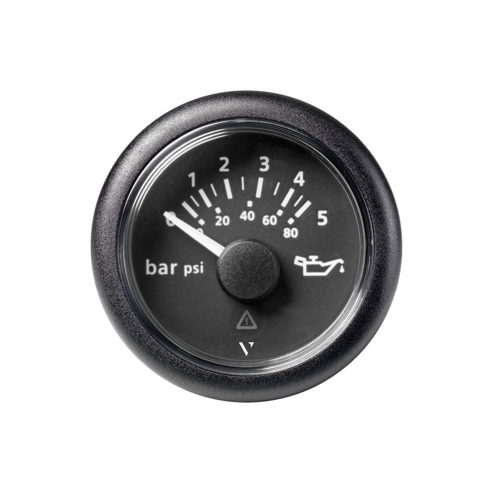 Veratron VDO Viewline Pressure Gauge 0-5 Bar - 52mm - Black