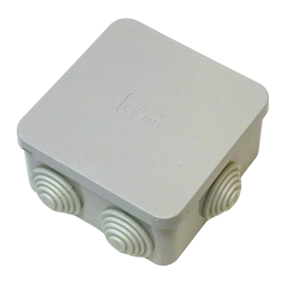 Grey Square Junction Box - 80x80x40mm