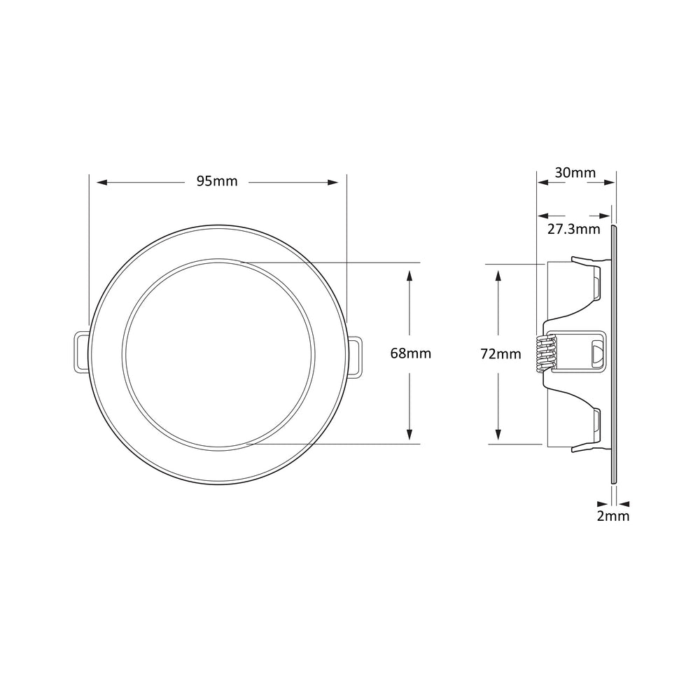 Hella Marine EuroLED 95 Downlight - Warm White - 12/24V