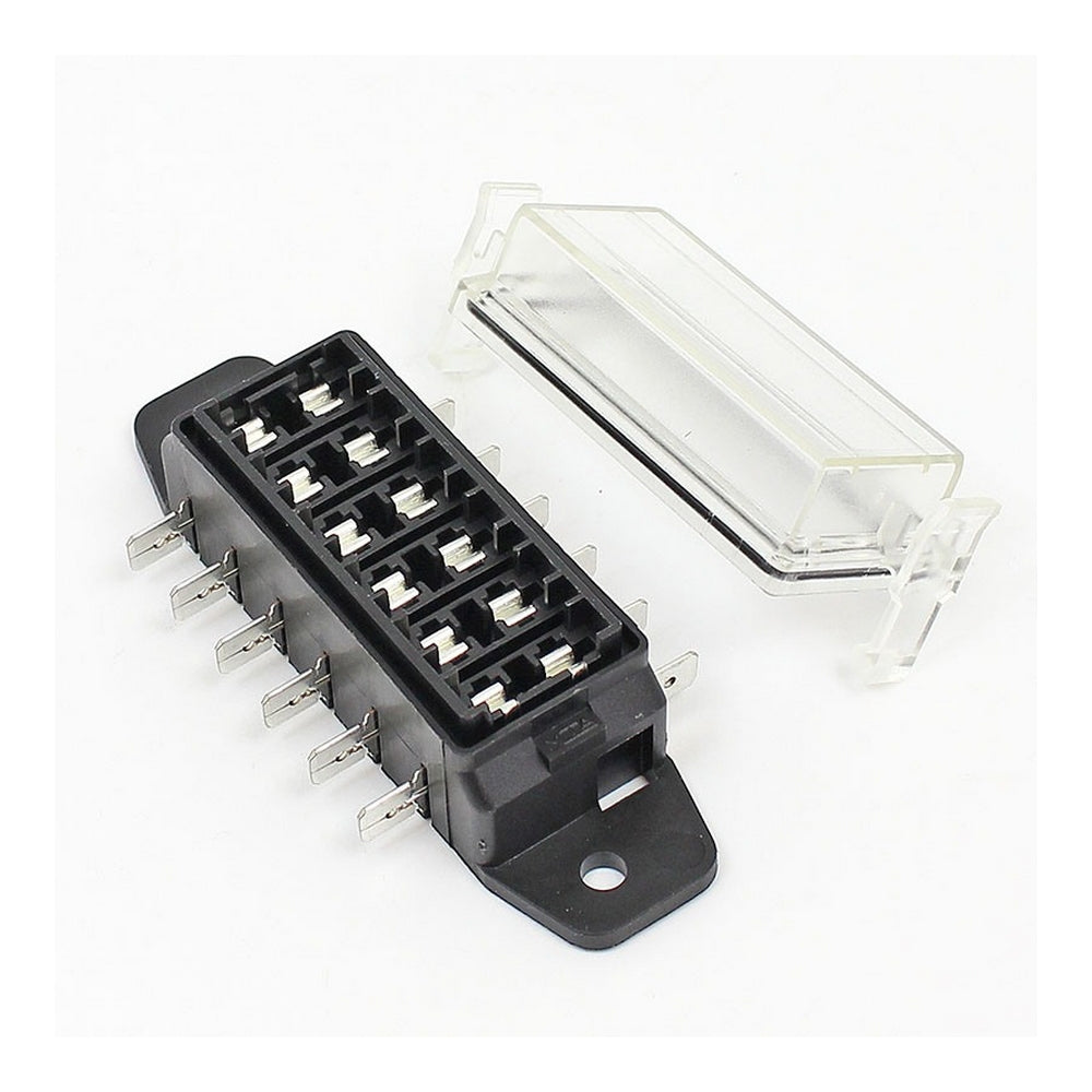6 Way Fuse Holder &amp; Cover - Side Entry