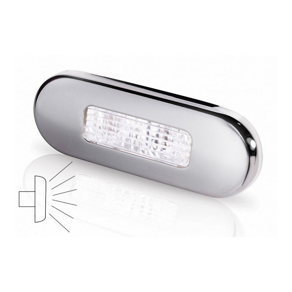 Hella Marine LED Oblong Courtesy Light with Stainless Steel Rim - 12/24V