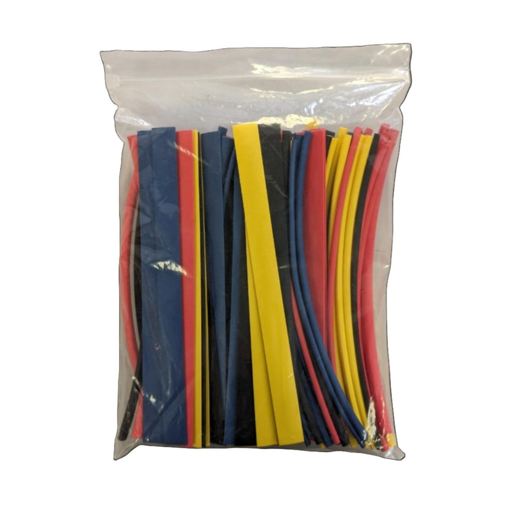 100 Piece Coloured Heat Shrink Sleeving Kit