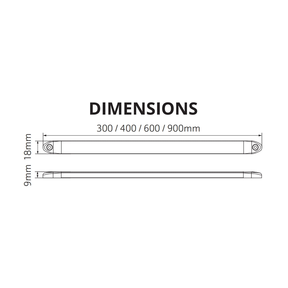 Interior Red/White LED Strip Lights 300&gt;600mm