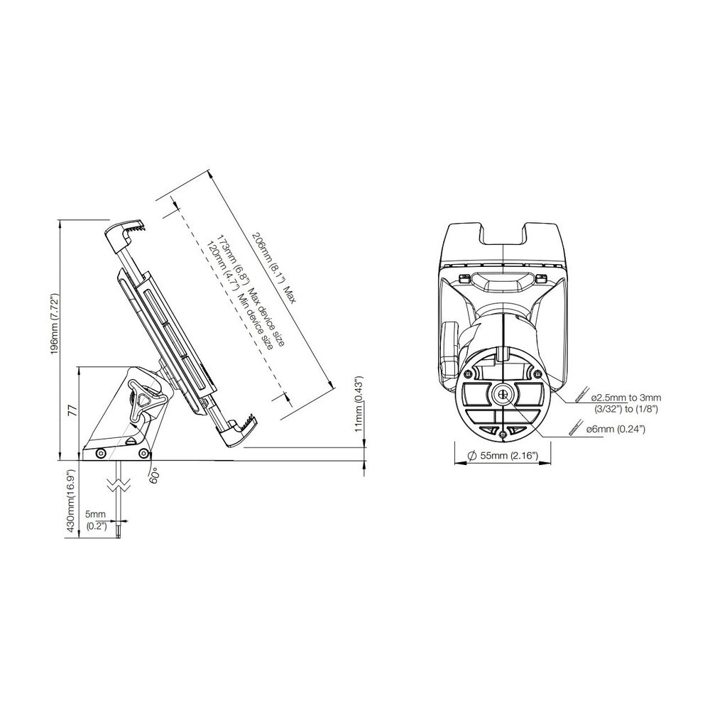Scanstrut Rokk Wireless Edge Waterproof Phone Charger