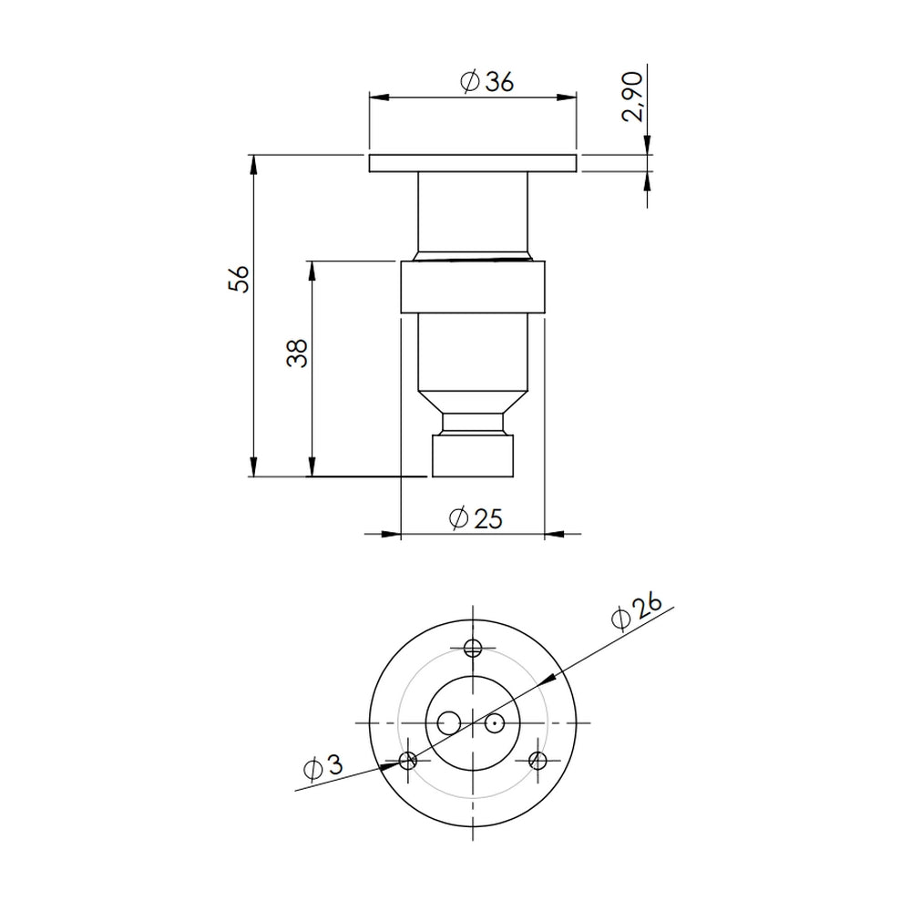 3 Pin Chrome Deck Plug &amp; Socket - 10A