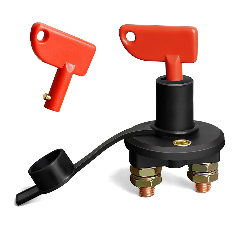 Battery Isolator Switch with Key 200A M10 Studs