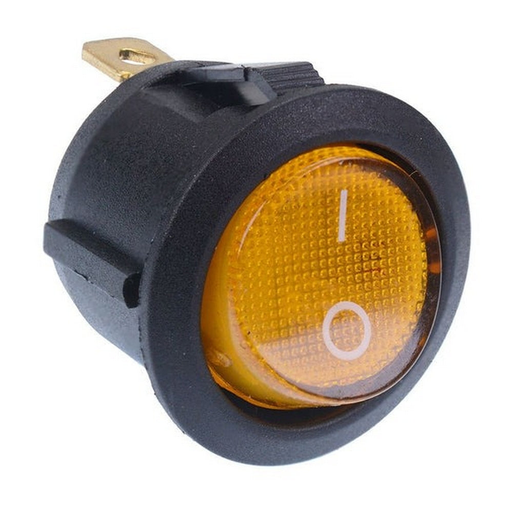 On-Off Round Rocker Switch with 12V Illumination 20mm