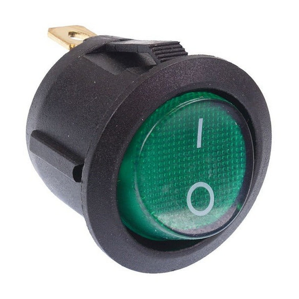 On-Off Round Rocker Switch with 12V Illumination 20mm
