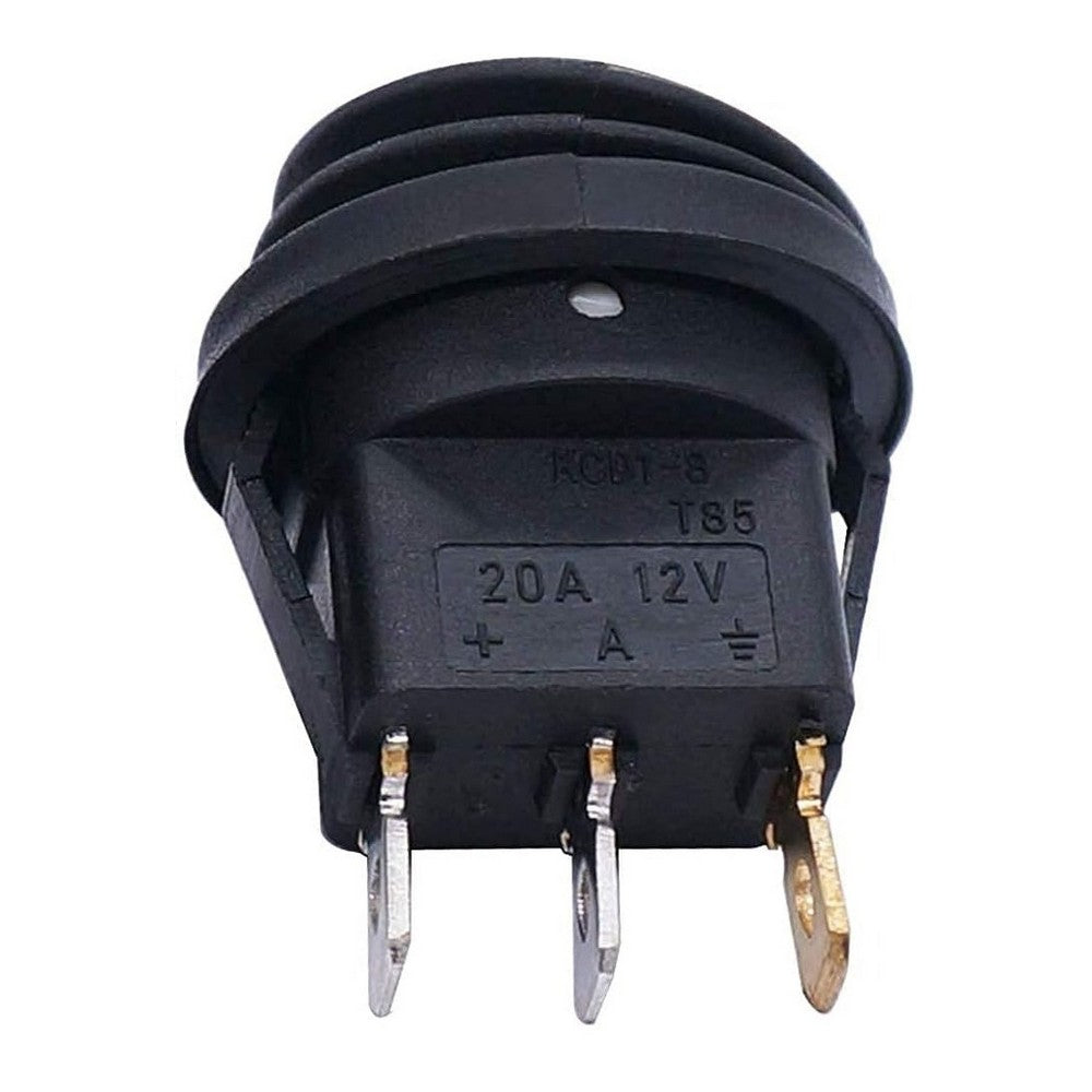 On-Off Illuminated Waterproof Round Rocker Switch 20mm