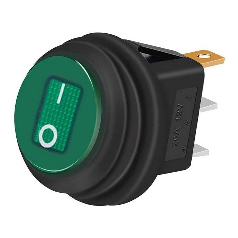 On-Off Illuminated Waterproof Round Rocker Switch 20mm