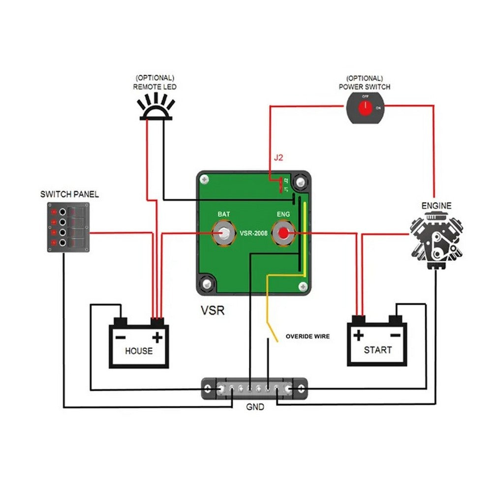 12V Voltage Sensitive Relay for Split Charging 125/140A