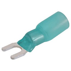 Blue Heat Shrink 5mm Fork Terminal