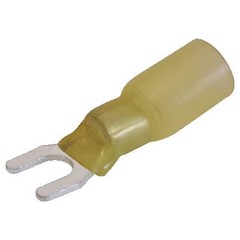 Yellow Heat Shrink 5mm Fork Terminal