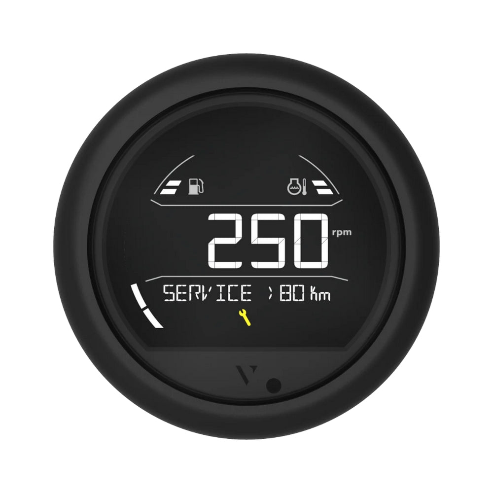 Veratron VL Digital Tachometer Gauge - Black - 85mm