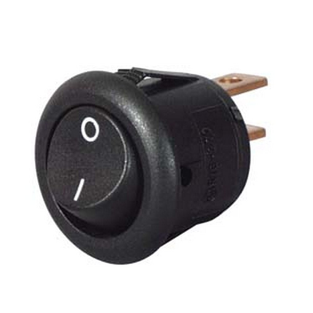 Mini Round Rocker Switch On-Off Mini Round Rocker Switch - 15mm - 6A - Furneaux Riddall