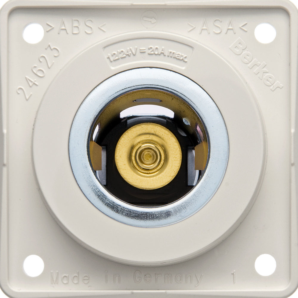Berker 12V Power Socket Outlet Polar White