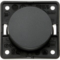 Berker Momentary Push Button Switch - Anthracite Black