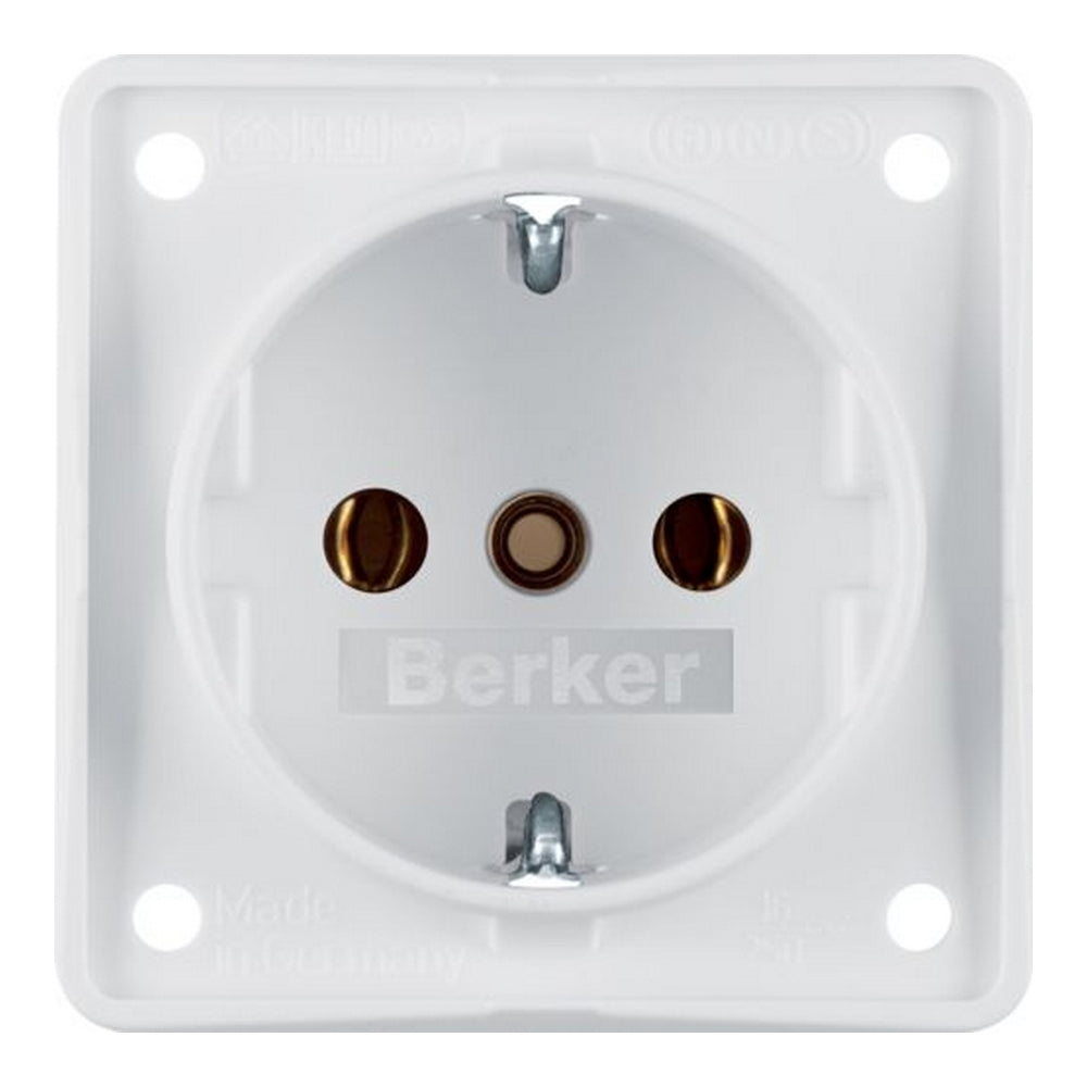 Berker Schuko Continental Socket - Polar White